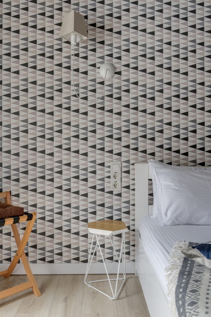 Geometric wallpaper design